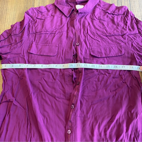 🔴Plum/eggplant button up - Picture 6 of 9